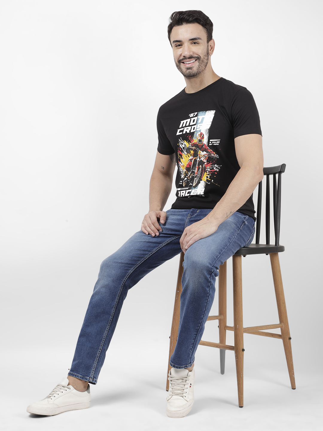 Numero Uno Men Solid Blue Jeans